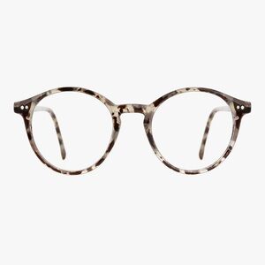 TIJN Blue Light Blocking Glasses Vintage Round Rim Frame Marble Tortoise
